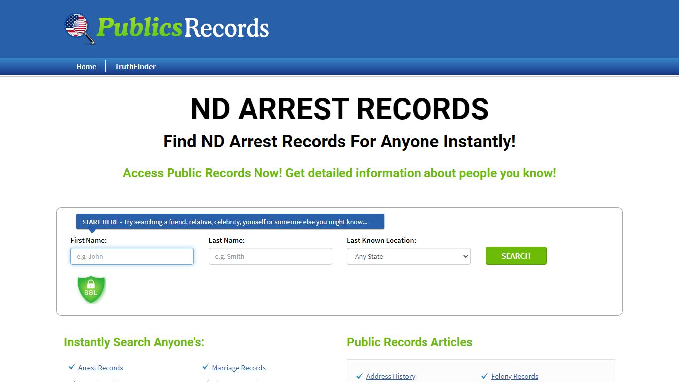 Find ND Arrest Records For Anyone Instantly!